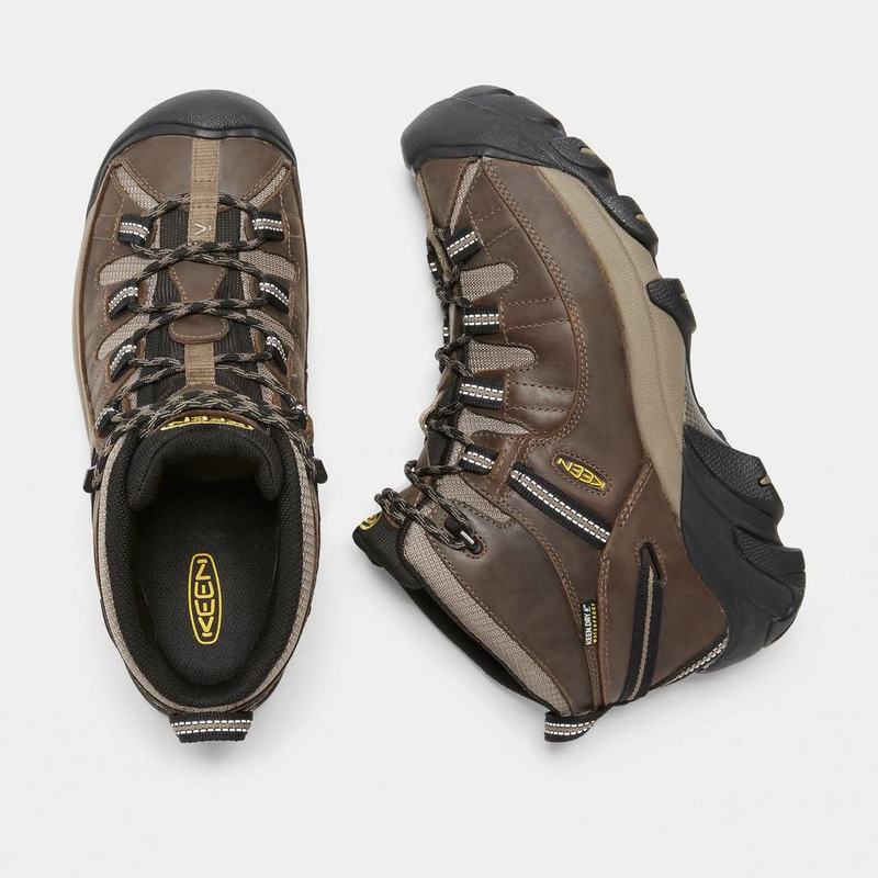 Keen Targhee II Waterproof Mid Wide Mens Hiking Boots Brown Wholesale (5192-CXZSB)